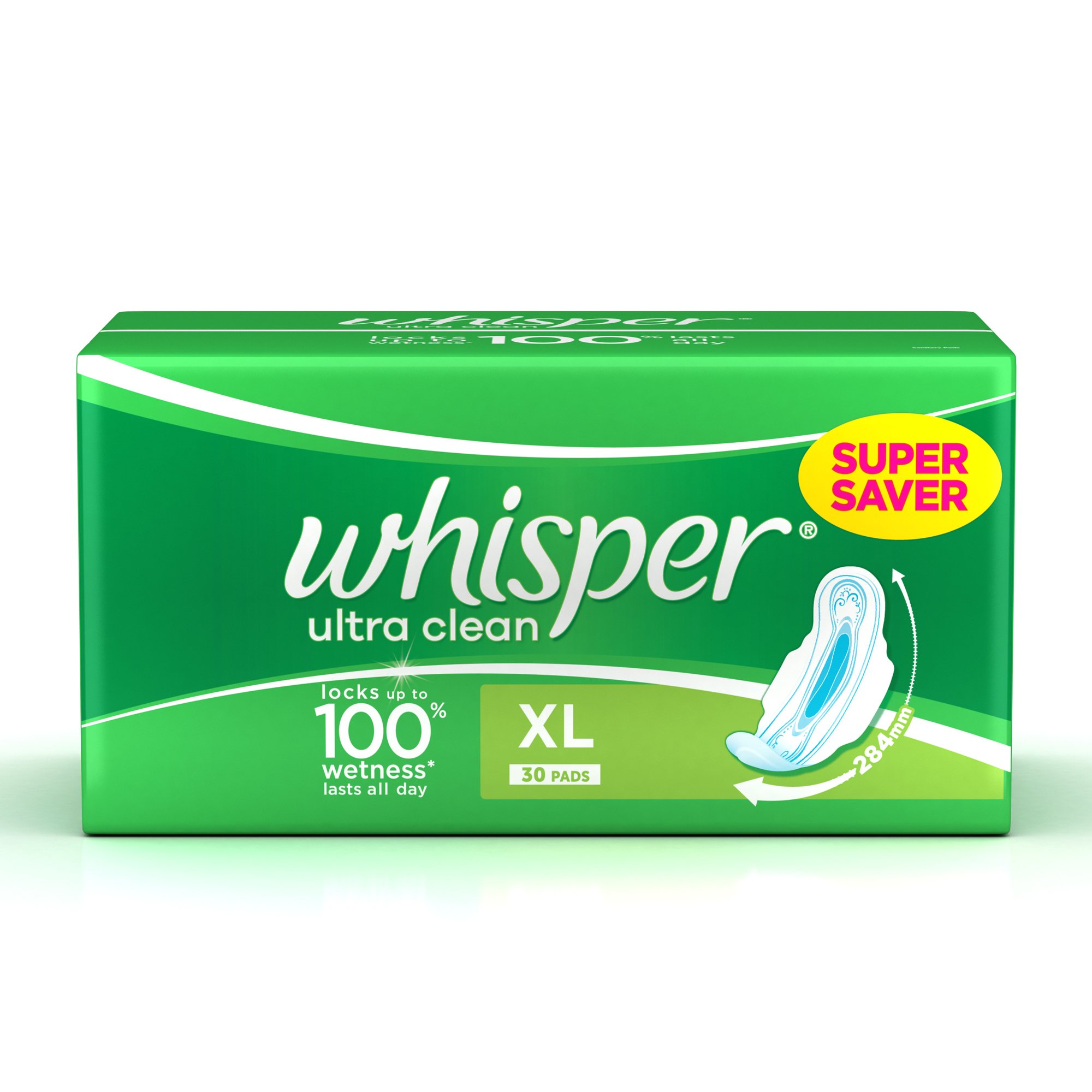 Whisper Ultra Clean XL 30 pads