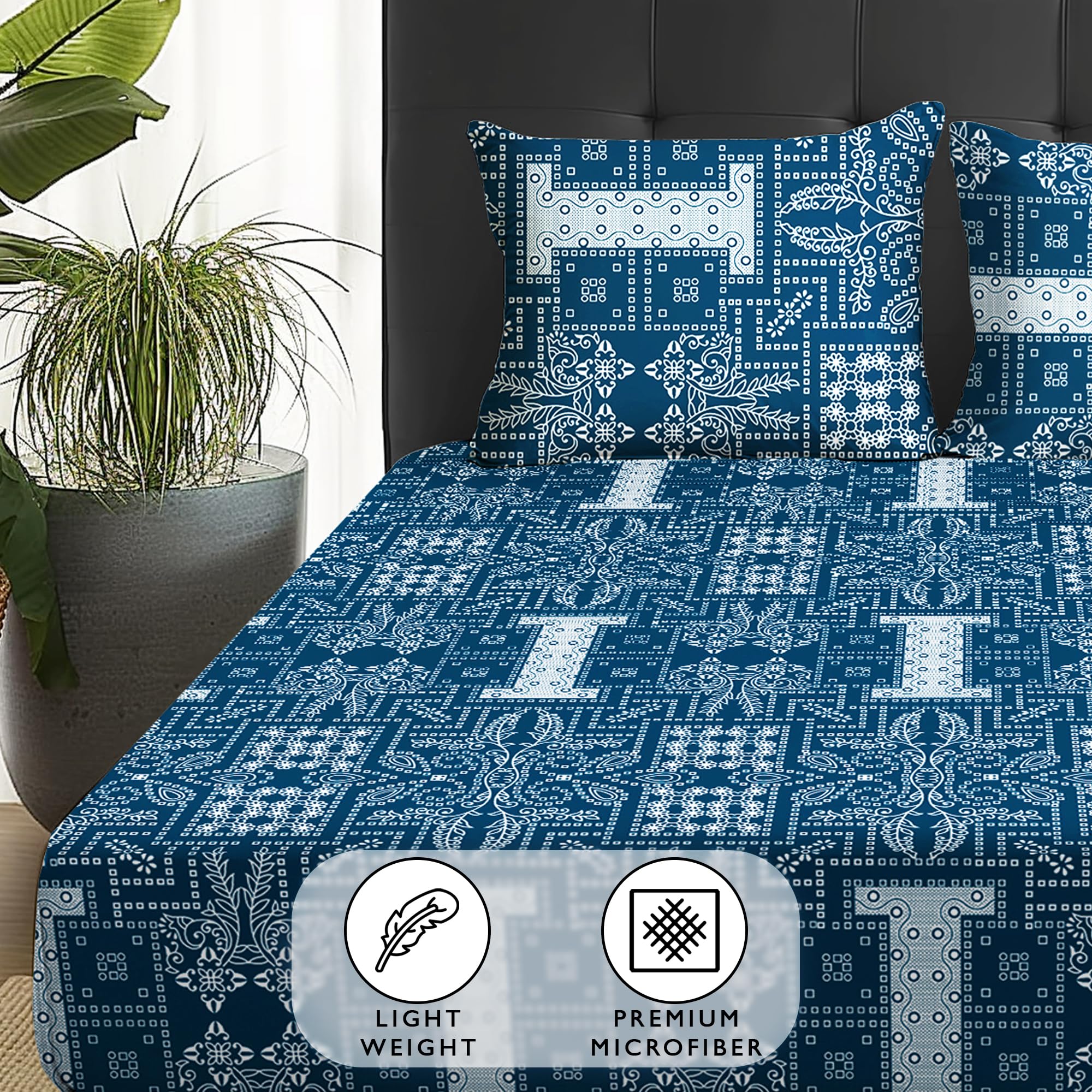 Story@Home Double Bedsheet with 2 Pillow Covers