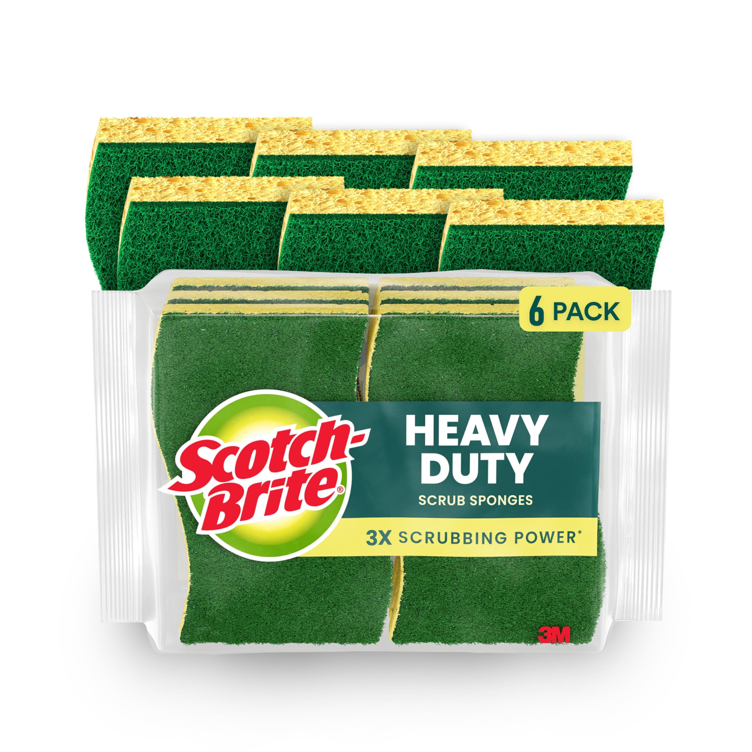 Scotch-Brite Heavy Duty Scrub Pad Pack of 6